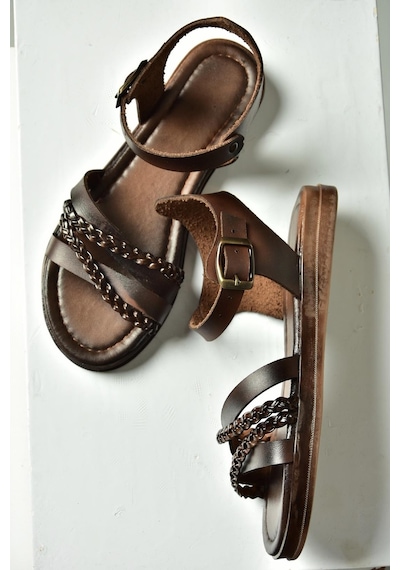 Fox Shoes U390906403 Kahverengi Hakiki Deri Kadın Sandalet Kahverengi-hakiki Deri Fox Shoes U390906403 Kahverengi Hakiki Deri Kadın Sandalet Kahverengi-hakiki Deri