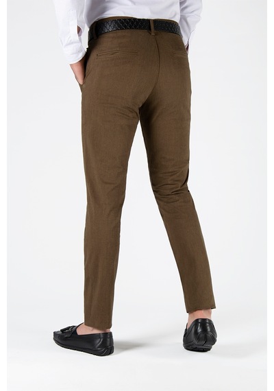Terapi Men Kahve Slim Fit Pamuklu İtalyan Kesim Pantolon Kahve