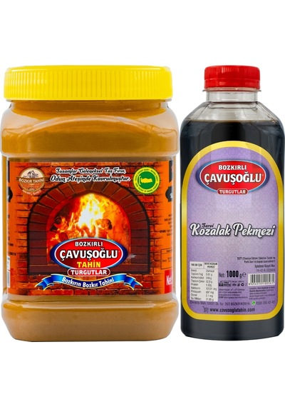 Bozkırlı Çavuşoğlu Kepekli Bozkır Tahini 930 G + Kozalak Pekmezi 1 KG