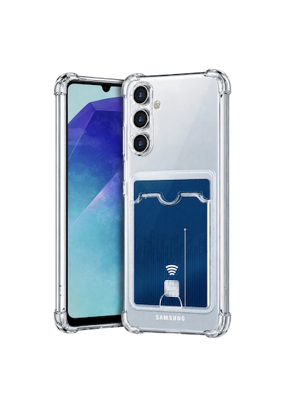 Samsung Galaxy  Uyumlu  A27 Kılıf Kart Şeffaf Silikon - Şeffaf Çok Renkli