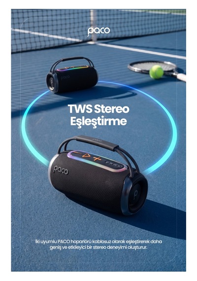 Dossimo Paco 30w Güçlü Ses Bt Aux Usb Tf Card Çoklu Bağlantılı Suya Dayanıklı Speaker Hoparlör Ses Bombası