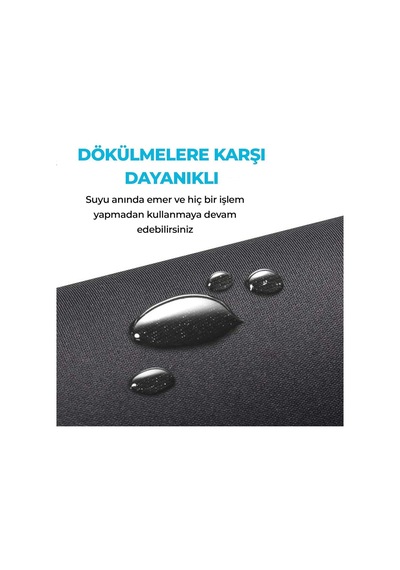Mouse Pad Siyah Ergonomik Kaymaz Taban Ev,ofis,oyun 90x40
