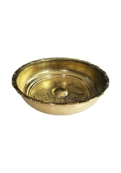 Hamam Tası Bakır Sarı - Geleneksel Osmanlı Şıklığı İle Banyo Keyfi Sarı