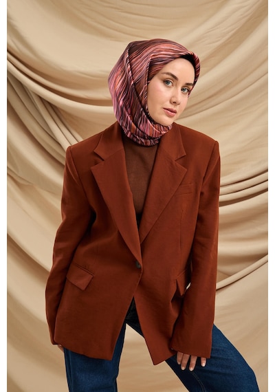 Silk Home Twill İpek Eşarp 11484-31 Taba, Yavruağzı, Pembe, Mor, Kahve