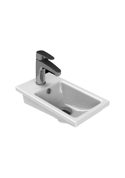 Turkuaz Seramik Mini Tezgah Üstü Lavabo 24 x 42 CM