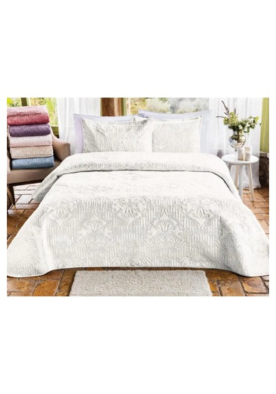 Özdilek Flair Çift Kişilik Kadife Yatak Örtüsü 230x 250 Cm Kemik