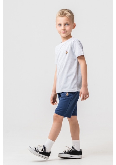 U.S. Polo Assn. Erkek Çocuk Gri Bermuda Takım Us2470-c-v4 Gri-02