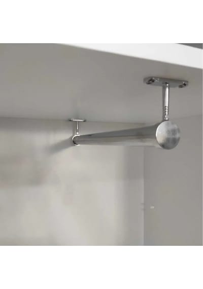 Dolap İçi 70 Cm Krom Askı Borusu Flanş + Vida Dahil Krom