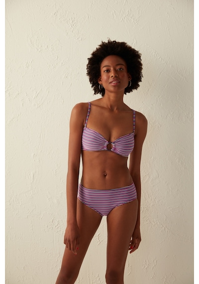 Penti Çok Renkli Çizgili Paloma Straplez Bikini Üstü