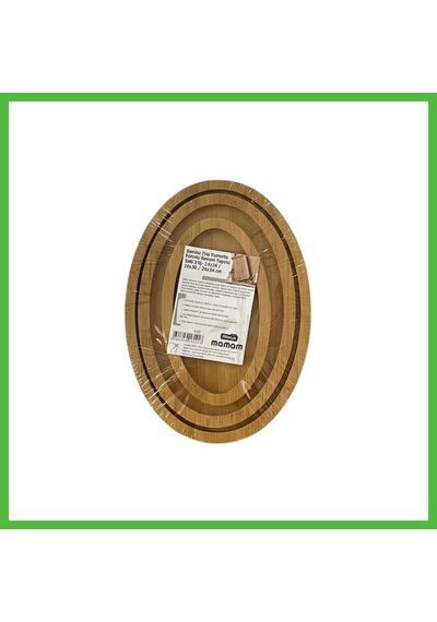 Vaveni Bambu Oval 3'li Sunum Tepsisi Arz