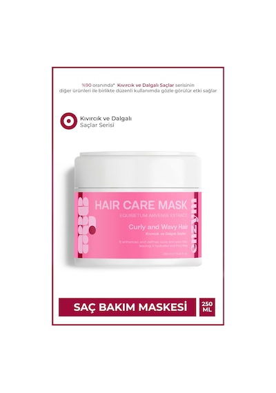 Kıvırcık Ve Dalgalı Saçlar İçin Saç Bakım Maskesi 250 Ml Bukle Belirginleştirici