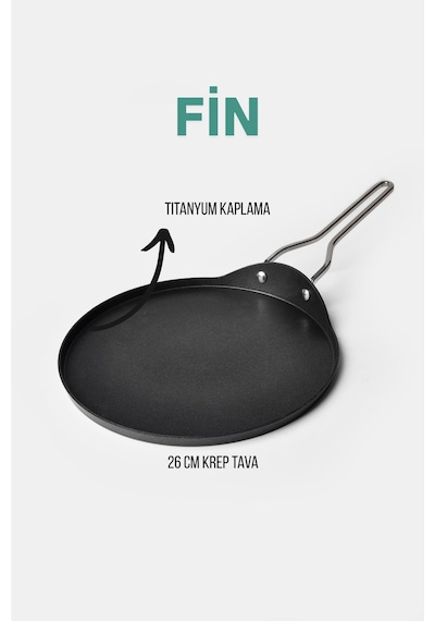 Fin Krep Tava 26 Cm Siyah