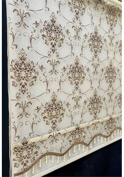 Çiçekleri Kahve Renkli Çift Mekanizmalı Boncuklu Tül Ve Stor Perde Kahve Rengi - 96154763 Kahve Rengi Çiçekleri Kahve Renkli Çift Mekanizmalı Boncuklu Tül Ve Stor Perde Kahve Rengi - 96154763 Kahve Rengi