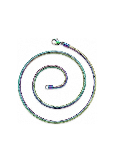 Ice Blue Renk Çelik Kadın Snake Zincir (508689319)