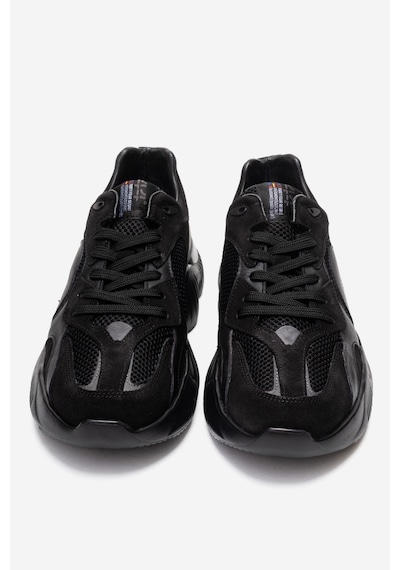 Marcomen Erkek Kalın Tabanlı Sneaker Ayakkabı Gerçek Deri Mc 23291/2 Siyah
