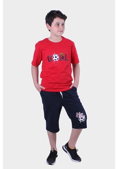 Fyk Kids Erkek Çocuk Alt-üst Kapri-tişört Takım Kırmızı