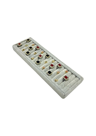 Yüzük Küpe Koldüğmesi Takı Standı Gri Anfora Uzun 34 X 11 Cm