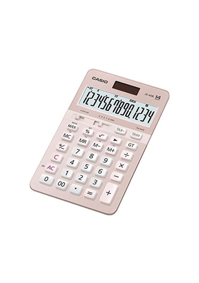 Js-40b-pk Pembe Profesyonel 14 Hane Masa Üstü Hesap Makinesi Genel