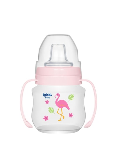 Wee Baby 753 Akıtmaz Kulplu Pp Antikolik Bardak 125 ML Pembe