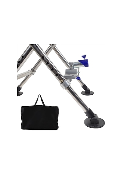 Ayt Sunup Sn-25796 Metal Balıkçı Taburesi Katlanabilir Taşınabilir Ayarlanabilir Katlanır Tabure 50x32cm Gri