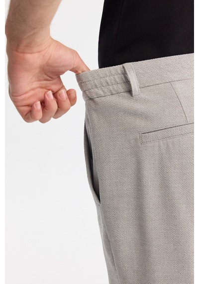 Avva Erkek Açık Gri Yanı Lastikli Bi-stretch Kolay Ütülenen Chino Slim Fit Pantolon B003037