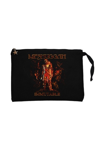 Meshuggah Immutable Siyah Clutch Astarlı Cüzdan / El Çantası Siyah