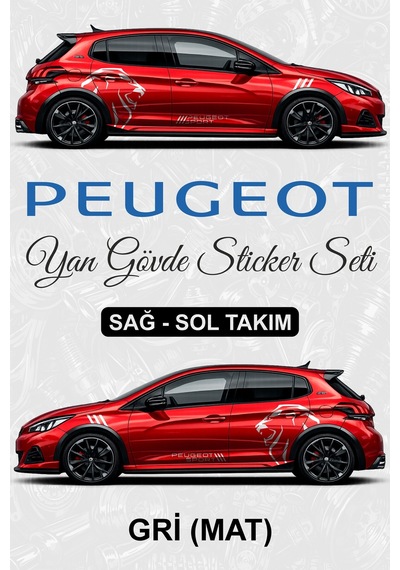 Peugeot Sport Yan Gövde Sticker Seti Grimat - 864812067
