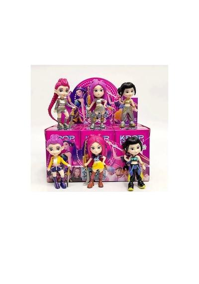 K-pop Demon Hunters Figür Anahtarlık Rumi Zoey Mira Modeli 1 Adet Açık Bej
