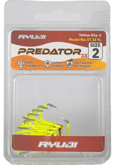 Ryujı Predator St33 Yellow Üçlü İğne 6 Adet 8 No.