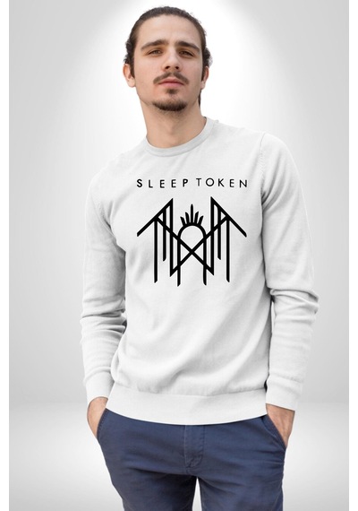 Sleep Token Unisex Beyaz Sweatshirt Beyaz