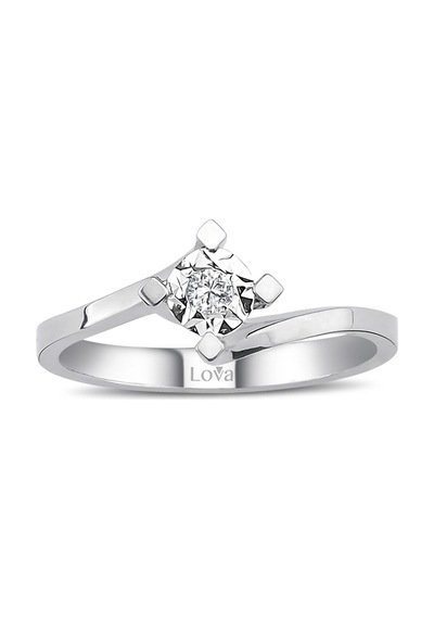 Lova 0,50 Karat Efektli Pırlanta Tektaş Yüzük - 1070094