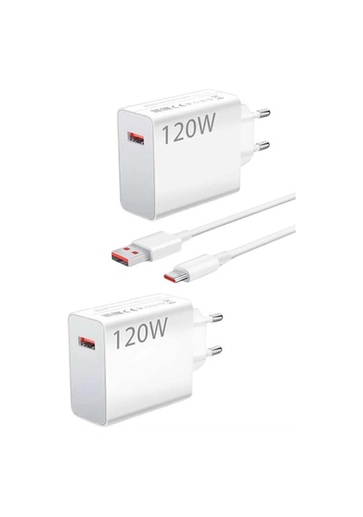 Zenvia 120 Watt Turbo Hızlı Şarj Aleti Seti Hızlı Şarj Adaptörü Beyaz Znv2026