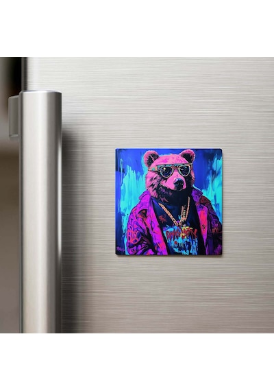 Bear - Ayı - Güneş Gözlüklü Style - Buzdolap Magneti