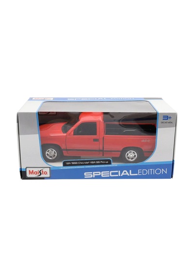 Maisto 1993 Chevrolet 454 Ss Pick-up Model Araba 1/24 - Kırmızı