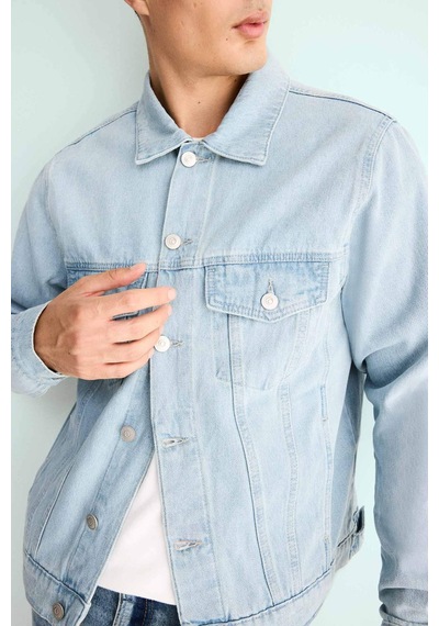 Defacto Regular Fit Düğmeli Jean Ceket F4741ax25aunm39 Mavi Defacto Regular Fit Düğmeli Jean Ceket F4741ax25aunm39 Mavi