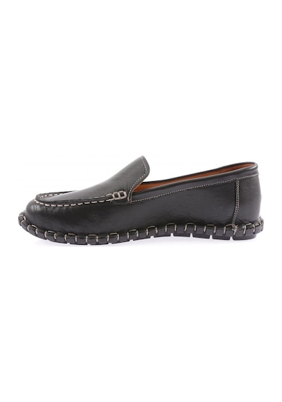 Dgn 603-23y Kadin Dikiş Detayli Loafer Ayakkabi 603-2109-R1534 Siyah