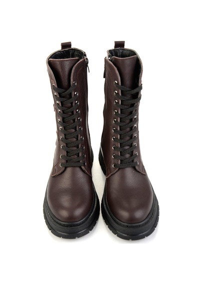 Kahve Hakiki Deri Kadın Bot & Bootie K02462040503 Kahve