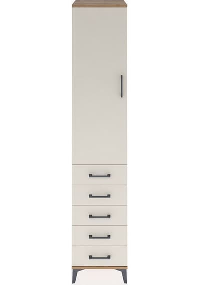 Hyperion Dolap 2 Raflı 5 Çekmeceli Tek Askılı 44x44x221 Çam-aytaşı Atlas Çam