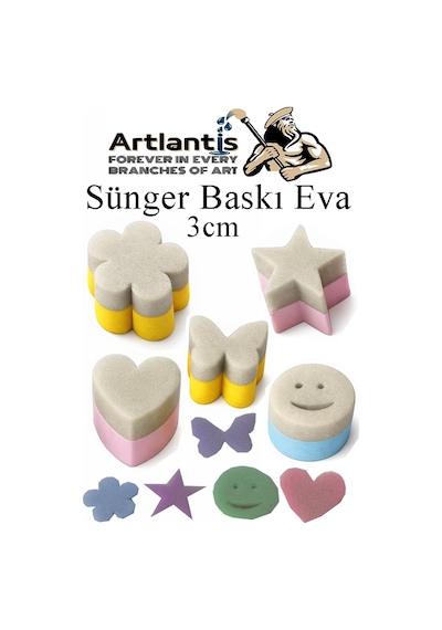Sünger Baskı Seti 5 Li 1 Paket Sünger Baskı Eva Şekilli Sünger Boya Damga Okul Öncesi Kreş Anasınıfı Etkinlik