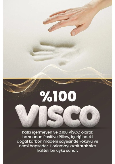 Comfort %100 Visco Boyun Destekli Antibakteriyel Ortopedik Yastık Beyaz