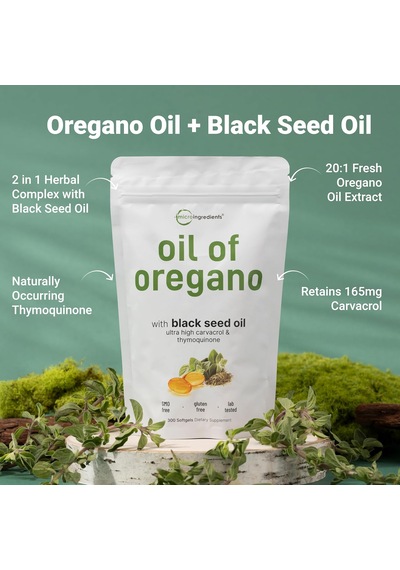 Micro Ingredients Oil Of Oregano 6000 Mg 300 Softjel Orijinal Usa Menşeii Dmmedicineden