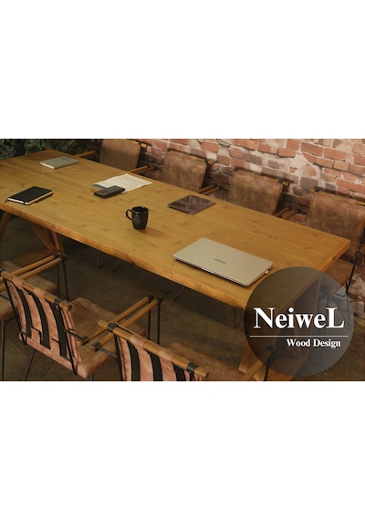 Neiwel Dios Doğal Ahşap Toplantı Masası x 80 x 160 Açık Ceviz