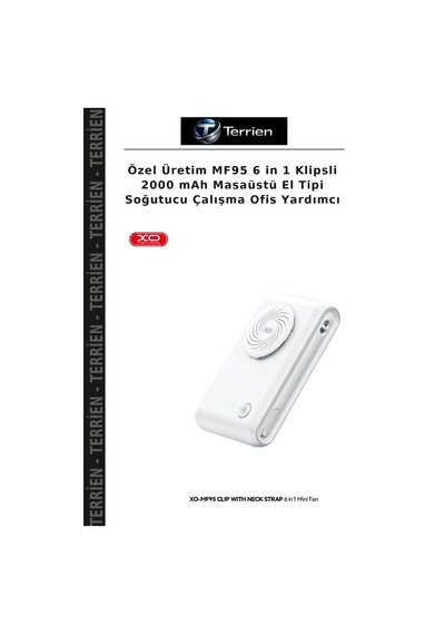 Özel Üretim Mf95 6 İn 1 Klipsli 2000 Mah Masaüstü El Tipi Soğutucu Çalışma Ofis Yardımcı