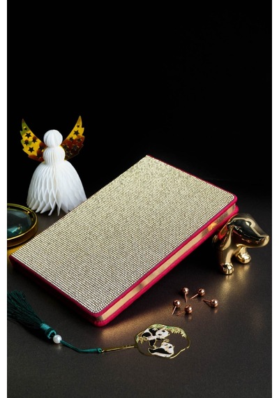 Diamont- Sert Kapak Defter A5 , 100 Gr. 80 Yap. Ivory. Çiz..altın Altın