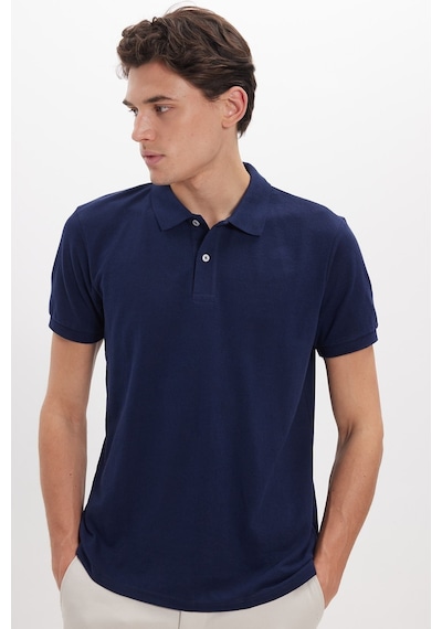 Tudors Erkek 5'li Paket Siyah-lacivert-kahve-taş-beyaz Slim Fit Dar Kesim Pamuklu Düz Pike Polo Yaka Tişört-52832 Çok Renkli
