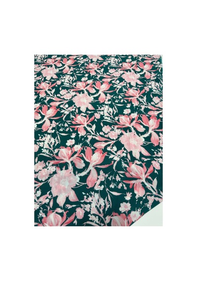 Maroken Kumaş En 145 Cm Kırışmaz Dökümlü Elbiselik Tunik Pantolonluk Kumaş M102 Pembe-yeşil