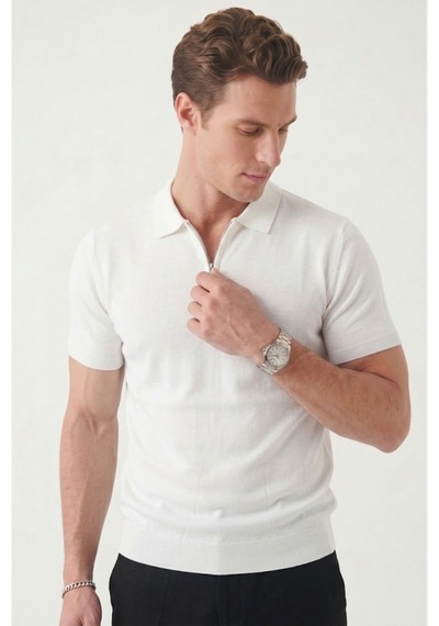 Deepsea Erkek Beyaz Slim Fit Nefes Alan Pamuklu Polo Yaka Tişört Dar Kesim Likralı Triko Tişört 2505001 Beyaz Deepsea Erkek Beyaz Slim Fit Nefes Alan Pamuklu Polo Yaka Tişört Dar Kesim Likralı Triko Tişört 2505001 Beyaz