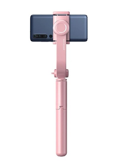 Baseus Lovely Bluetooth Selfie-özçekim Tripod Çubuğu Monopod- 5775 - Pembe