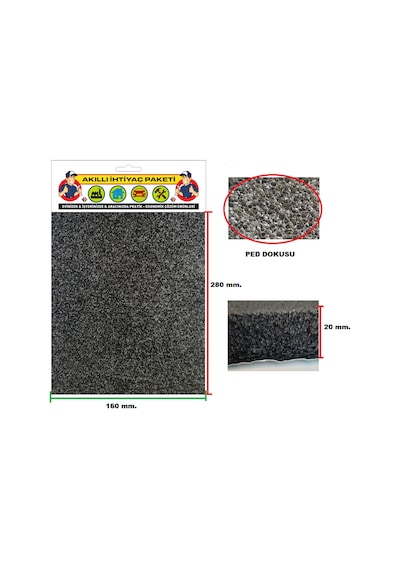 Nıtto 280x160x20p Poliüratan Esnek Yapışkan Bantlı Darbe Pedi Boy:280 Mm.en:160 Mm.kalınlık:20 Mm.kullanım Alanları:ses-ısı-darbe Alan Yerler İçi