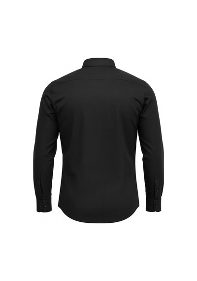 Plus Scorpion Erkek Klasik Slim Fit Gömlek Nefes Alan Kumaş, Şık Ofis Gömleği, Beyaz/siyah Siyah